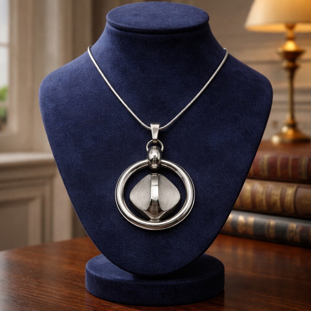 1970’s 925 Silver German Pendant Necklace